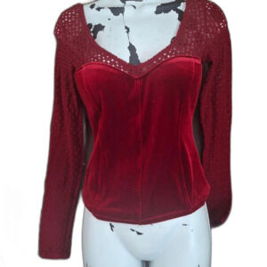 MODA INTERNATIONAL Women's Red and Burgundy Corset